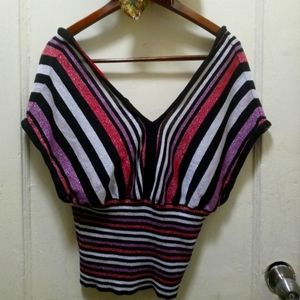 💝Woman sexy stipe shinny top💝